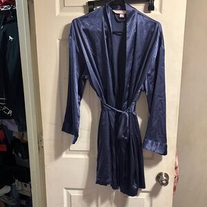Victoria's Secret Navy Satin Robe